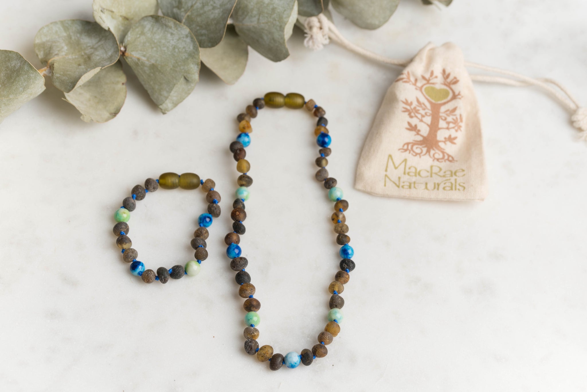 Baltic Amber Teething & Pain Jewelry in 'Caden'