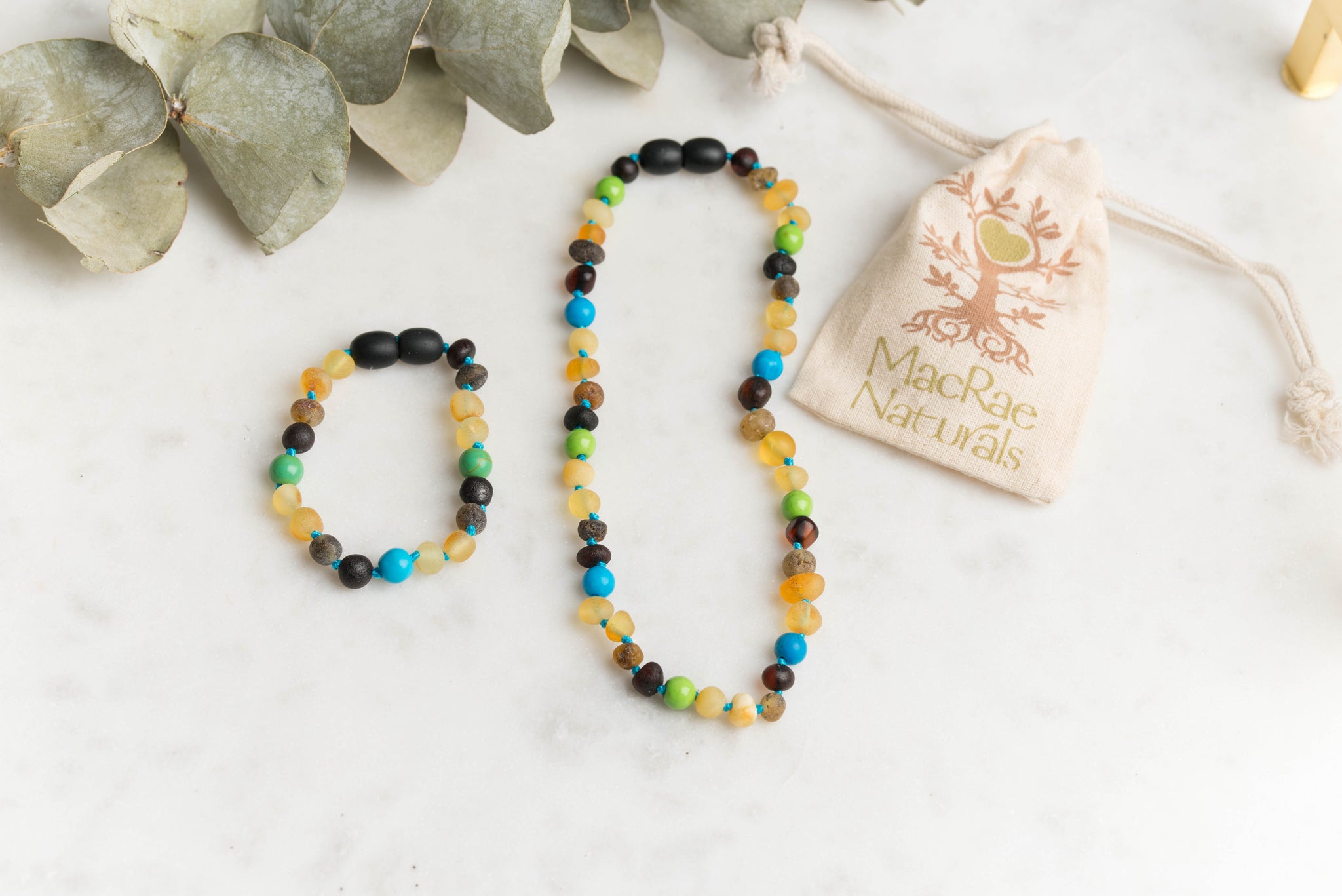 Baltic Amber Teething & Pain Jewelry in 'Colton'