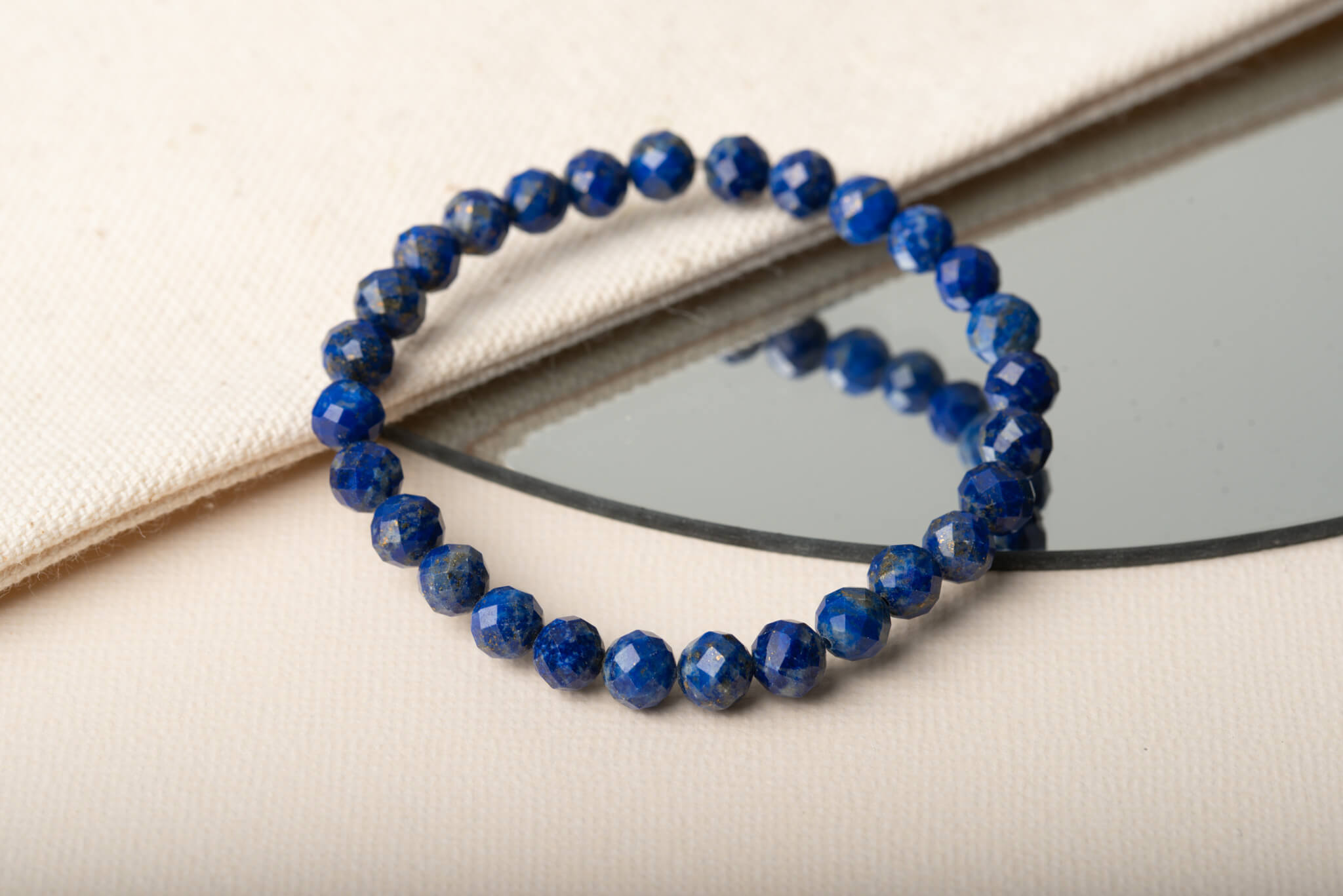 Faceted Lapis Lazuli Bracelet