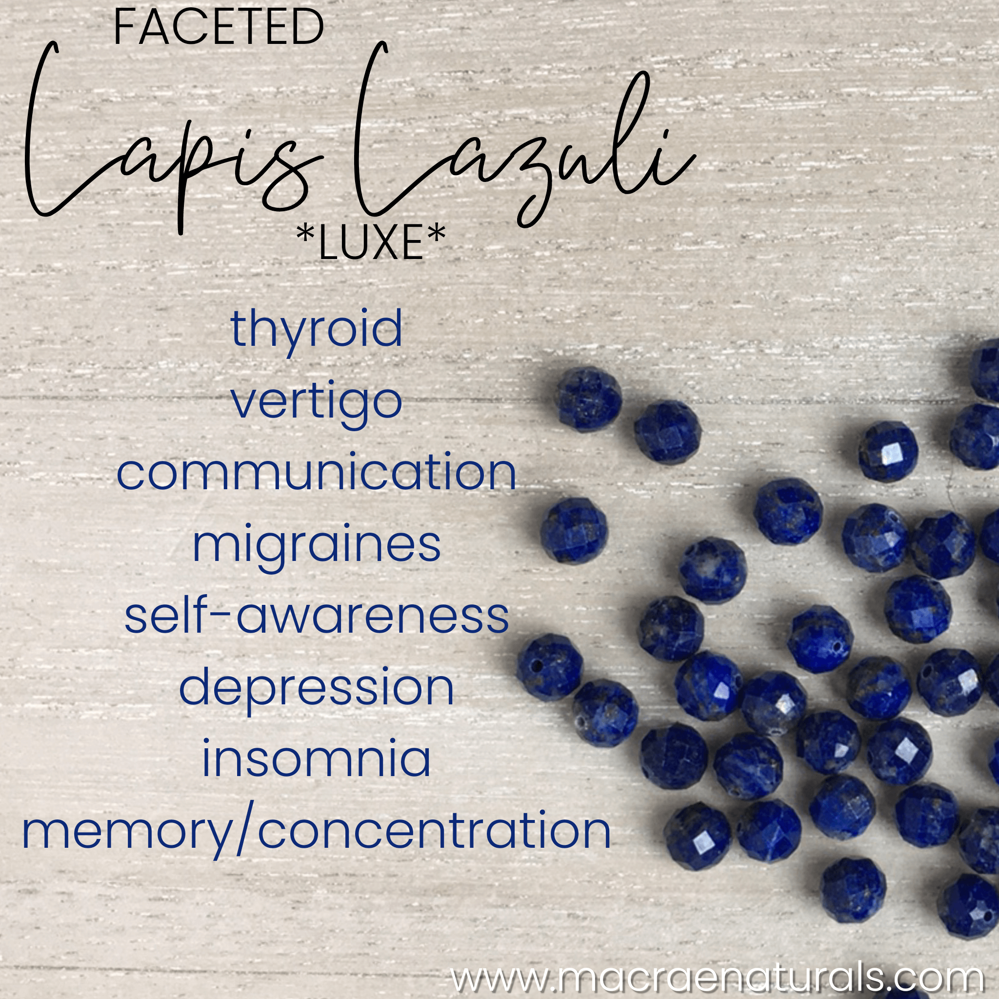 Faceted 2025 lapis lazuli