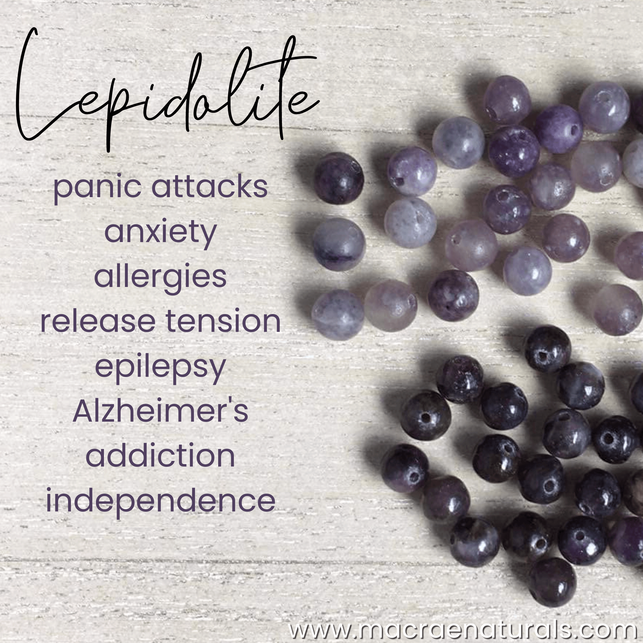Anti-depressant Lepidolite Bracelet – The Crystal Library