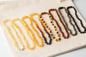 Certified Raw Baltic Amber Teething Necklaces