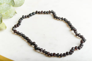 Adult Baltic Amber Black Necklace- Pain & Inflammation