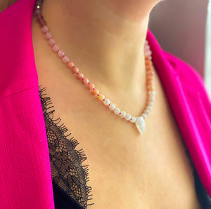 Valentina - Faceted Pink Ombre Necklace
